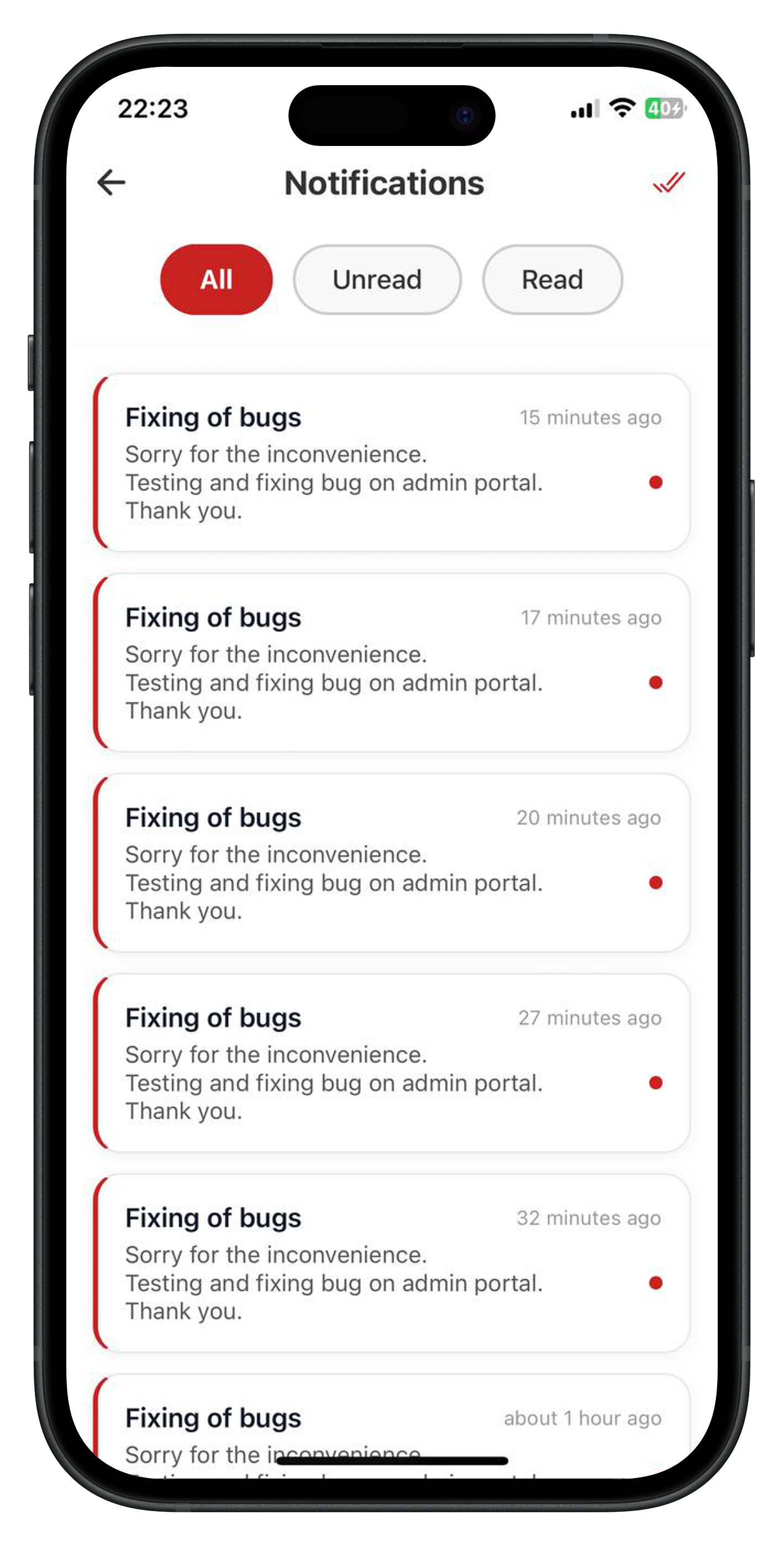 Unique app screen 3